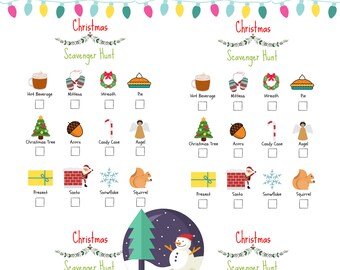 Printable Christmas Scavenger hunt bundle