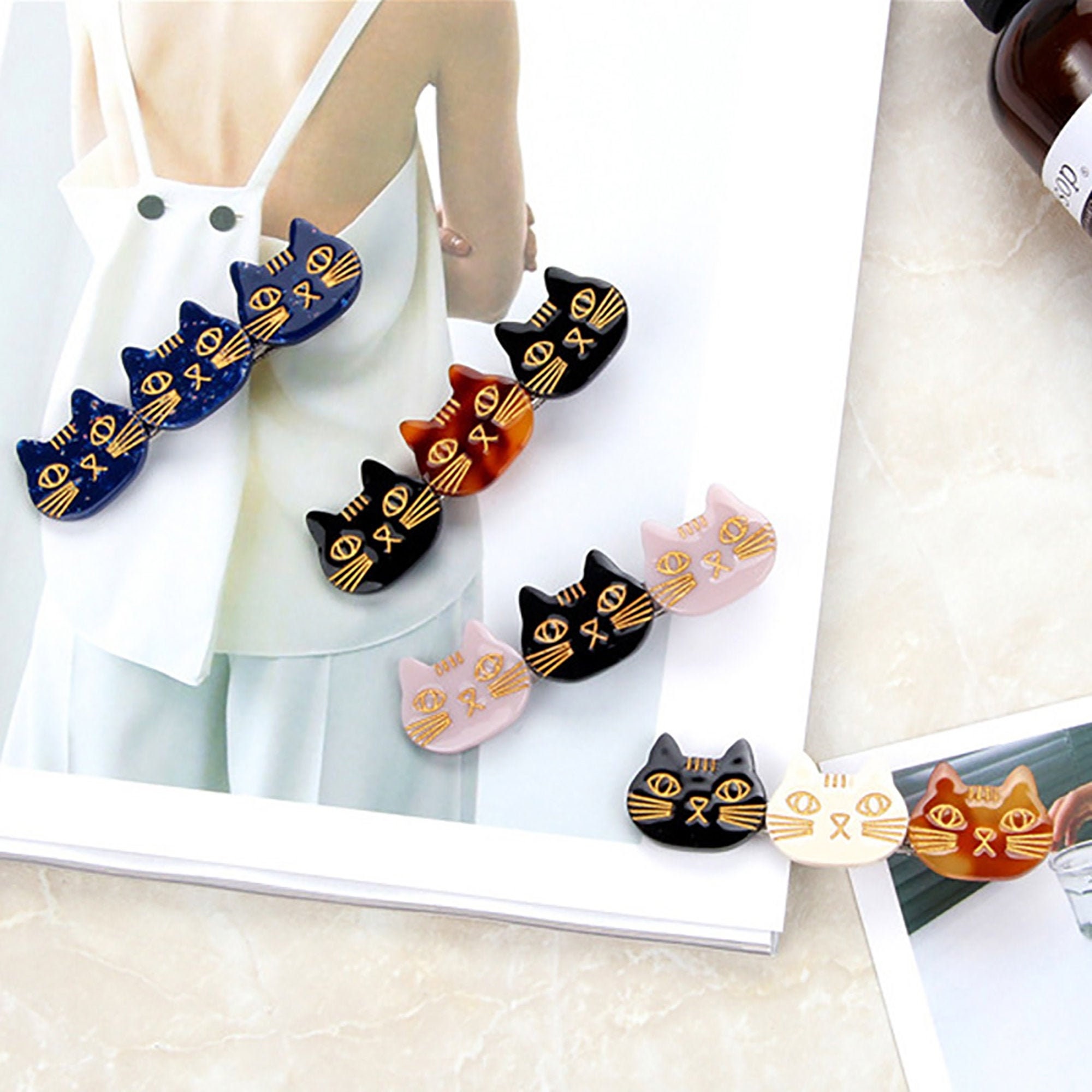 Cute Cat Hair ClipsFashionable Small Hair ClipsLovely Hair Etsy