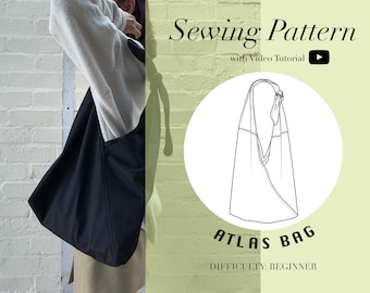 Bolso bandolera con nudo Atlas / PATRÓN DE COSTURA PDF (Videotutorial)
