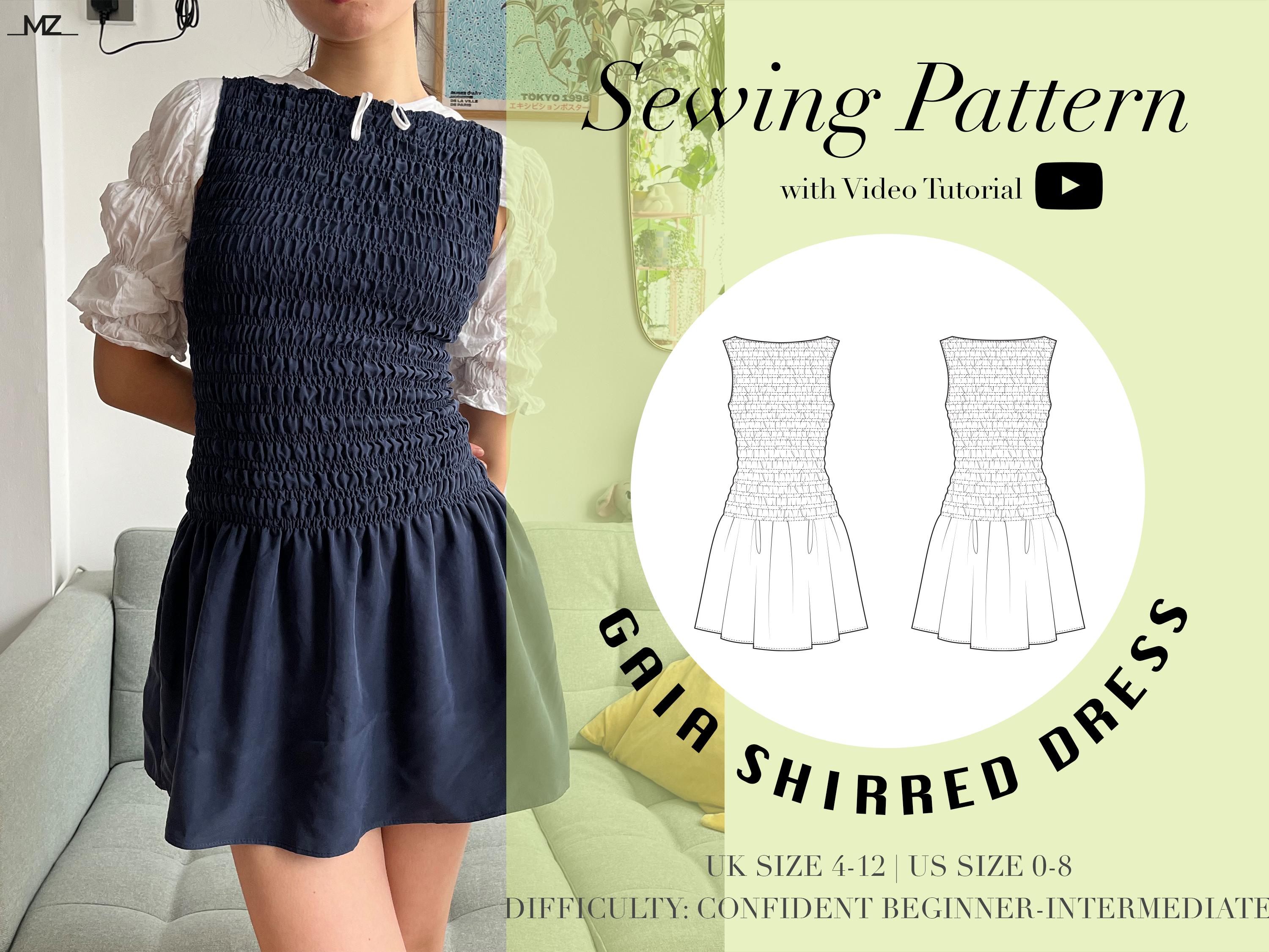 Shirred Dress Patterns for Women - Etsy Shirred Dress Patterns for Women - Etsy