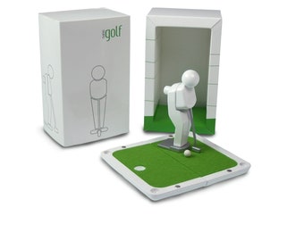 Minigolf de bolsillo: juego de mesa de madera de haya para golfistas
