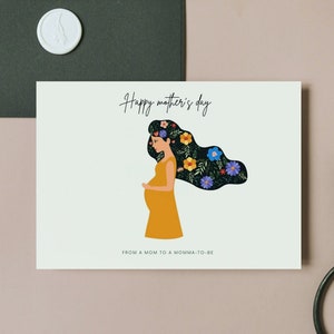Maman imprimable à être carte de fête des mères, bonne fête des mères maman à être, cadeau de fête des mères, maman à être cadeau, carte à imprimer à la maison, téléchargement immédiat