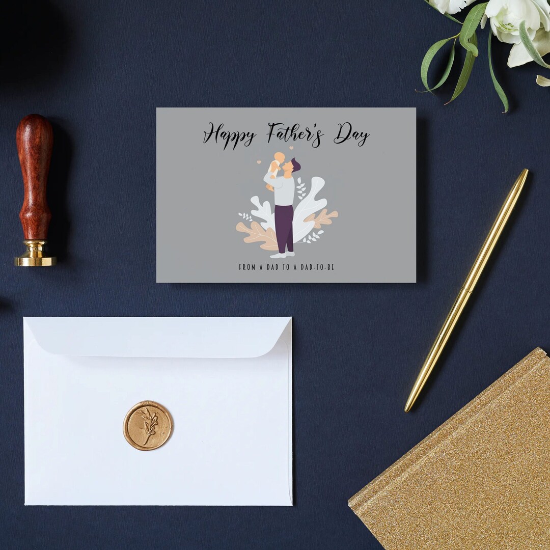 Printable Dad to Be Father's Day Card, Happy Father's Day Mom to Be ...