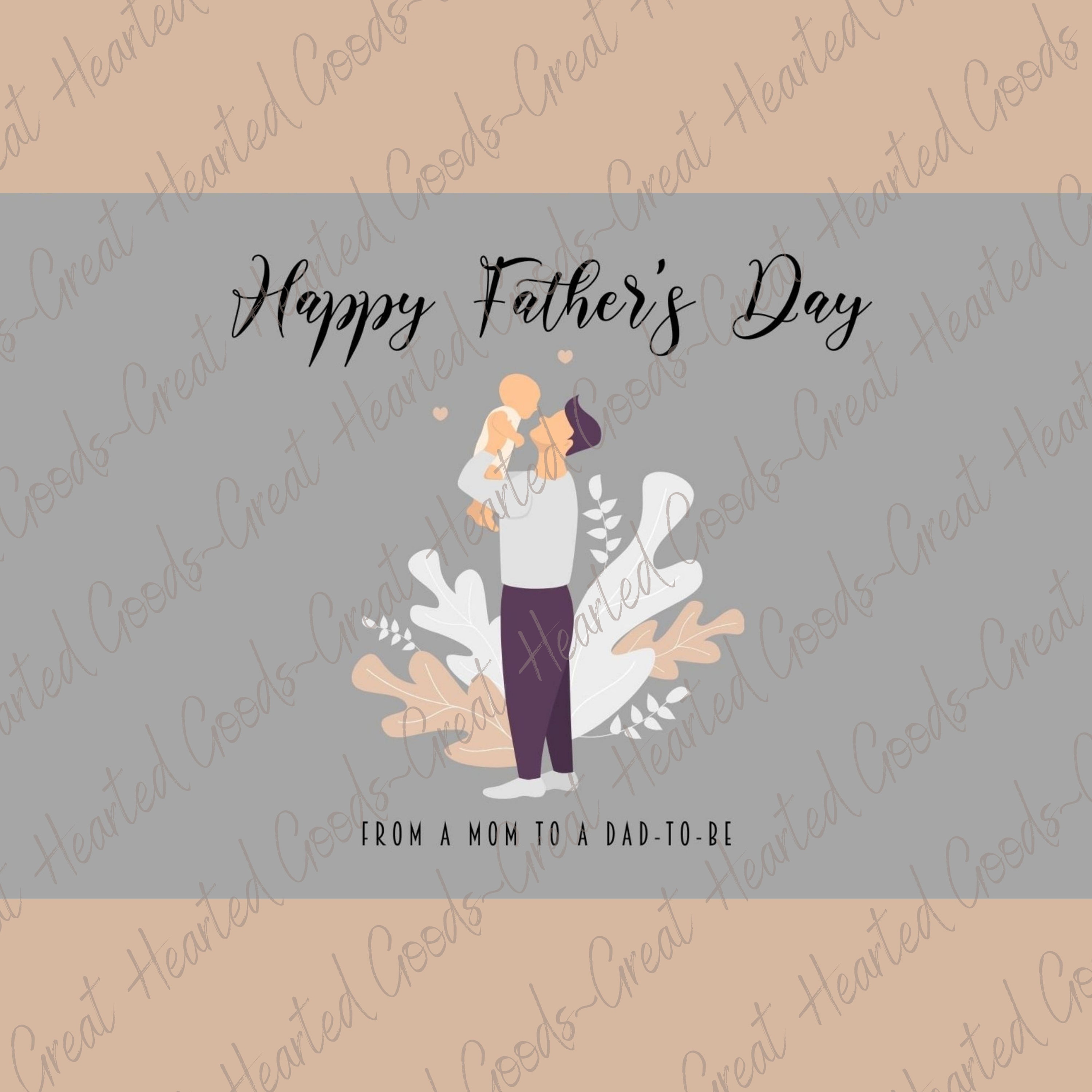 Printable Dad to Be Father's Day Card, Happy Father's Day Mom to Be ...