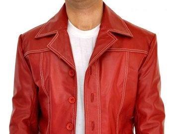 Brad Pitt Tyler FC Coat Leather Jacket