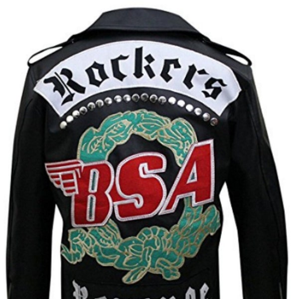 BSA George Michael Faith Rockers Revenge Biker Real Leather Jacket