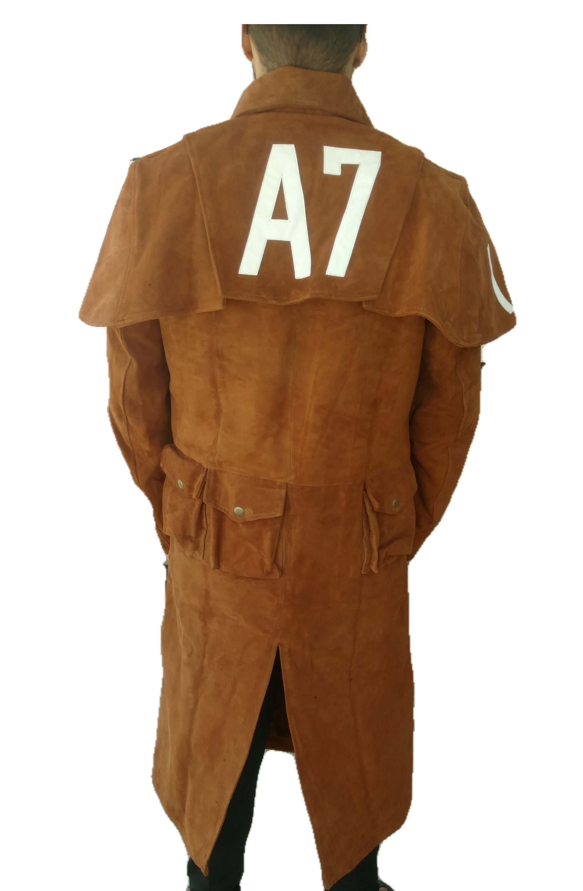 New Vegas NCR Ranger A7 Duster Coat Long Coat Suede Leather - Etsy