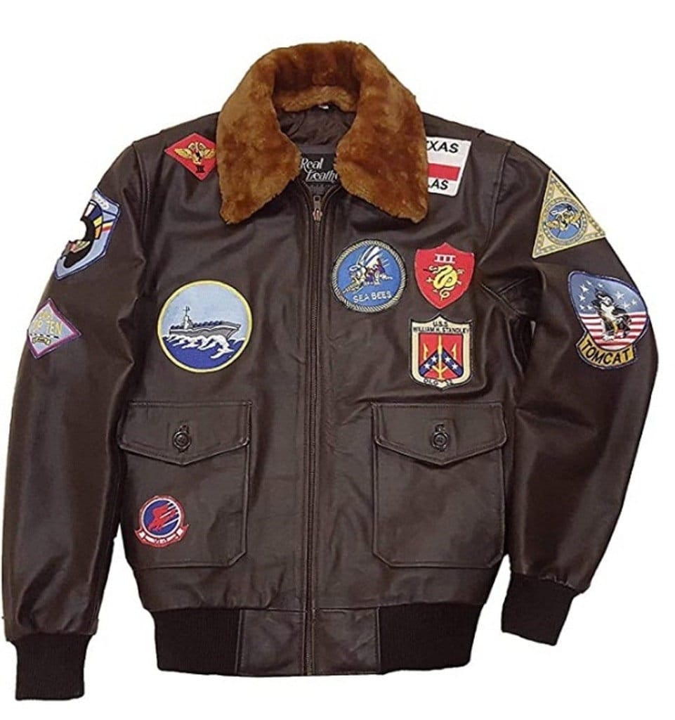 Pilot Top Gun Tom Cruise Men A2 Fighter Bomber Real Leather Jacket