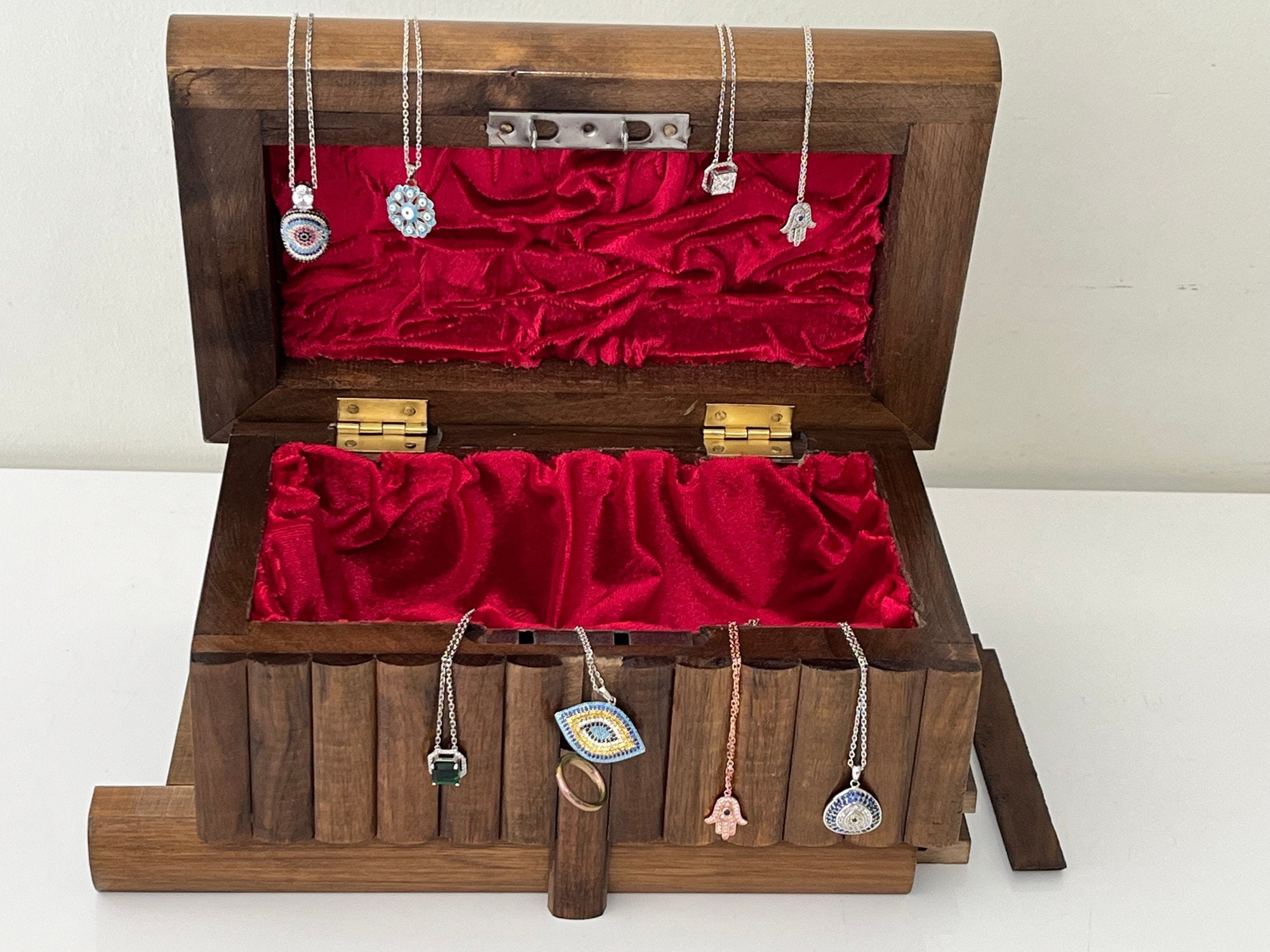Boîte secrète en bois Boîte cadeau créative pour bijoux en diamant caché  Surprise en espèces pour les amoureux des compagnons