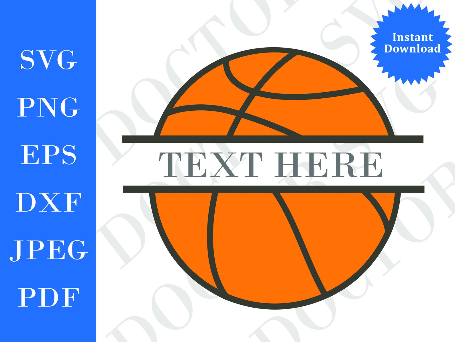 Basketball SVG, Basketball Name Frame, Basketball Monogram, Monogram