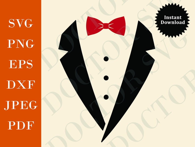 Tuxedo Svg, Wedding Tuxedo Svg, Tux Svg, Wedding Svg, Groom Svg