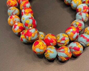 Ethnic Beads beads for jewellery making Spacer disc beads African beads Krobo Glass Powder beads