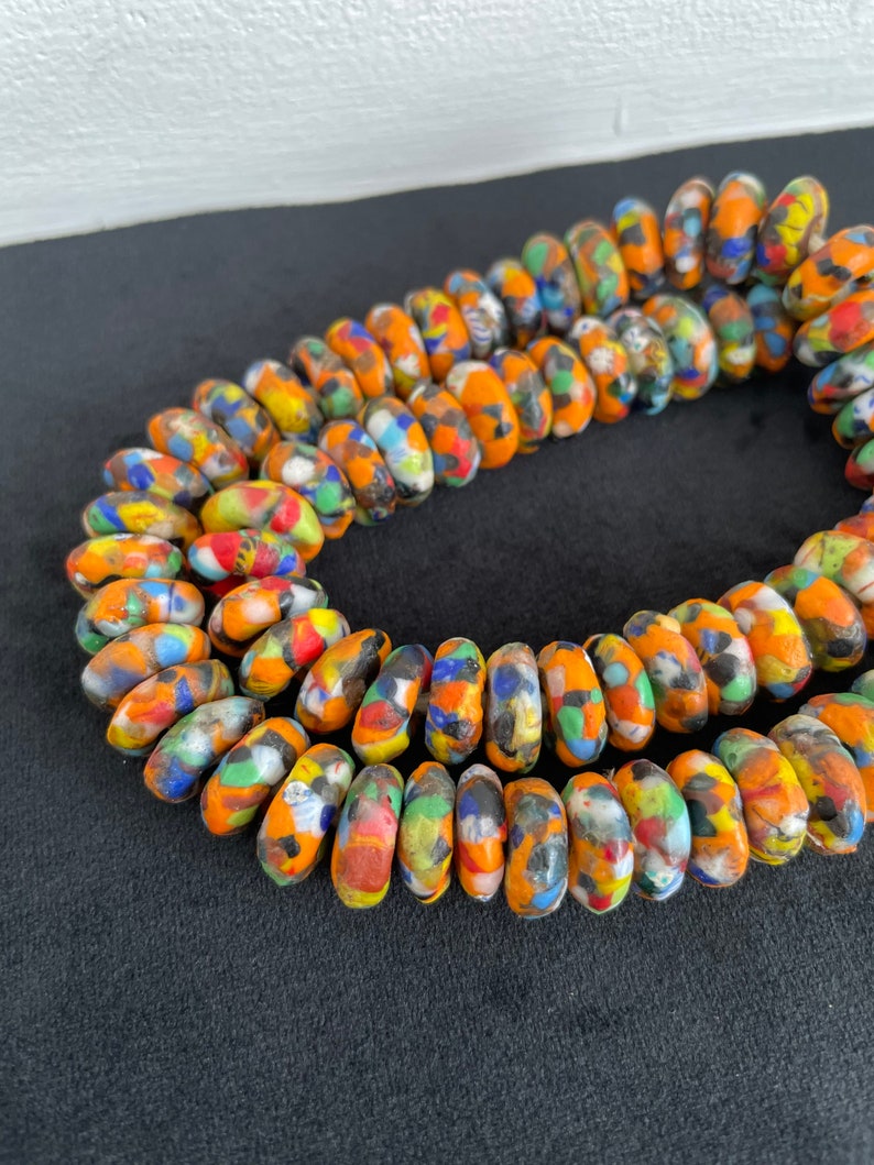 Medley Krobo Recycled Glass Beads Donut Shaped for Jewellery Etsy