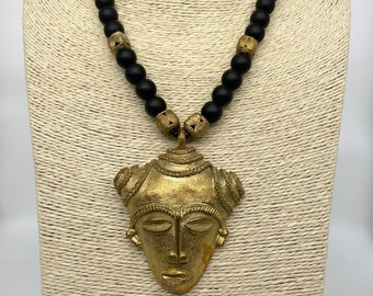 African Mask Necklace