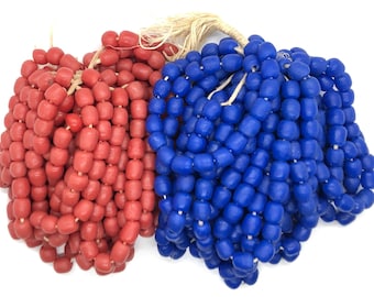 13 mm Afrikanische Krobo Recyclingperlen | Handgemachte Schmuckherstellung