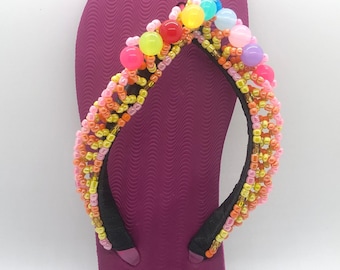 Chanclas / Chanclas hechas a mano / Ropa de verano de Ghana / Tallas UK 4-9 / Ropa de playa