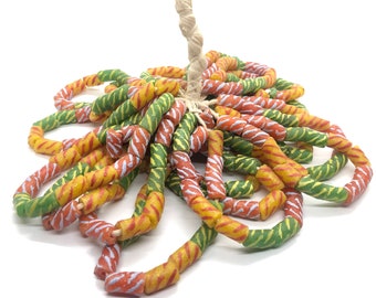 Cuentas africanas pintadas a mano, cuentas Krobo, mezcla pintada, cuentas artesanales para hacer pulseras de joyería