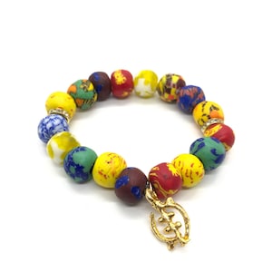 Adinkra bracelets | Unisex handmade bracelets | Krobo recycled beads |