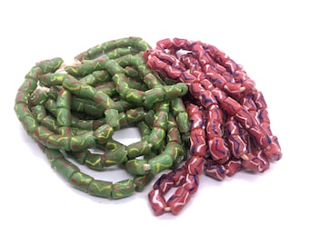 Cuentas africanas pintadas a mano, cuentas Krobo, mezcla pintada, cuentas artesanales para hacer pulseras de joyería
