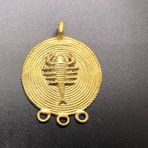 African brass pendant 60x44mm large scorpion pendant | Solid Brass |
