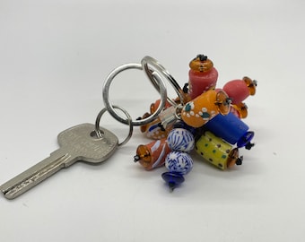 Llavero con cuentas / Porta llaves / Llavero con cuentas Krobo / Llavero hecho a mano