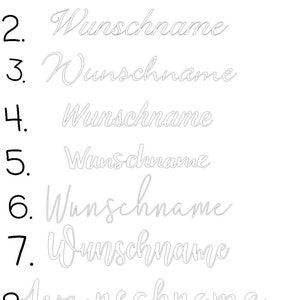 Vinyl Sticker Resin Aufkleber personalisiert Name Schriftzug individuell Geschenk Bild 2