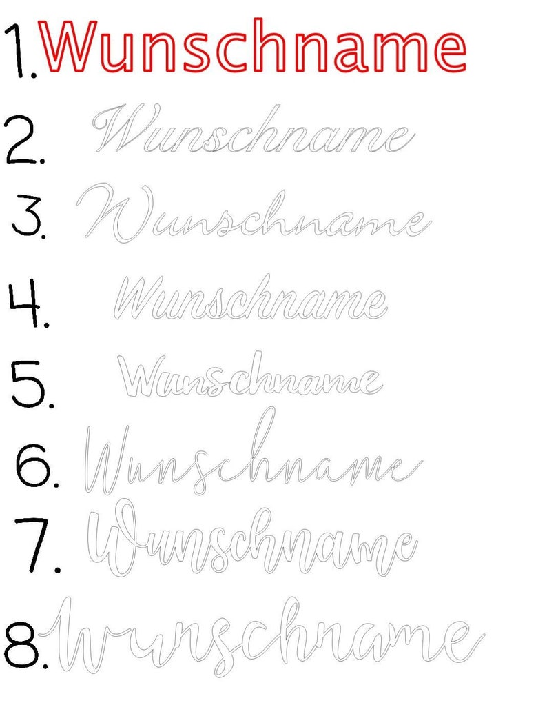 Vinyl Sticker Resin Aufkleber personalisiert Name Schriftzug individuell Geschenk Bild 2