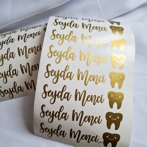 Vinyl Sticker Resin Aufkleber personalisiert Name Schriftzug individuell Geschenk Bild 4