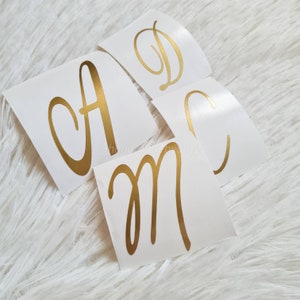Vinyl Buchstaben Sticker – Resin Aufkleber personalisiert – DIY Aufkleber für Basteln, Handy, Laptop gold, silber, weiß, schwarz