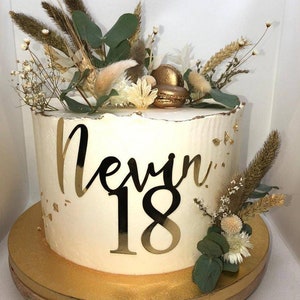 Cake Topper Kuchen Happy Birthday individuell personalisiert Geburtstag Name Alter