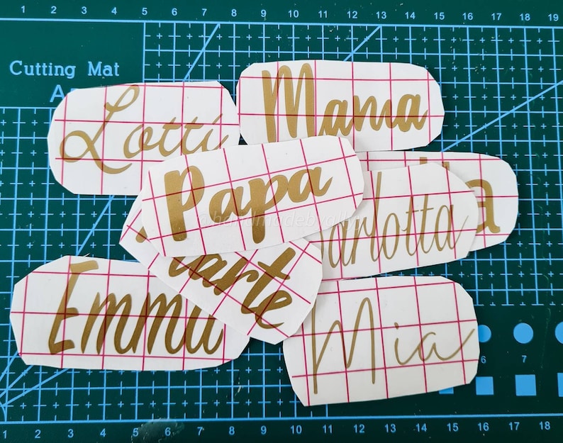 Vinyl Sticker Resin Aufkleber personalisiert Name Schriftzug Etsy