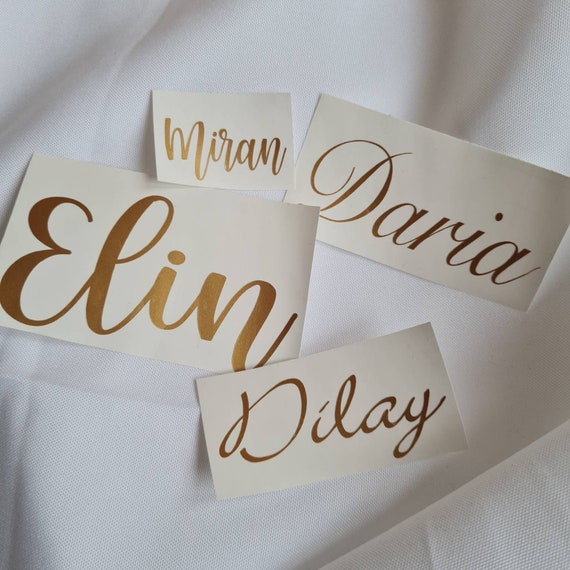 Vinyl Sticker Resin Aufkleber personalisiert Name Schriftzug individuell  Geschenk - .de