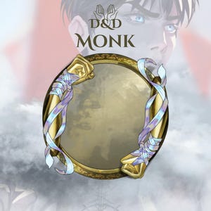 Monk Token Frame | No AI | D&D, Roll20, Foundry VTT | Golden Champion