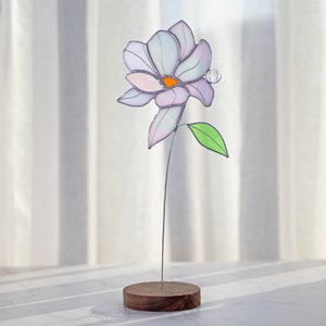 Magnolienstrauß Blumen-Buntglas-Einsatz-schillernde Blume Suncatcher-Blumenstrauß Stehtisch-Dekor-Blumen-Suncatcher-Muttertagsgeschenk