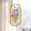 Family Birth Flower Bouquet Birth Month Flowers Personalized Stained Glass Window Hangings Personalized Birth Flower Gift Mothers Day Gift