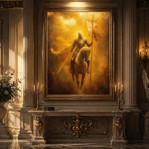 Crusader Knight - Catholic Man Art, Gift for Men, Warrior Manly Father's Day Knight's Templar Fine Art Print #032 image 3