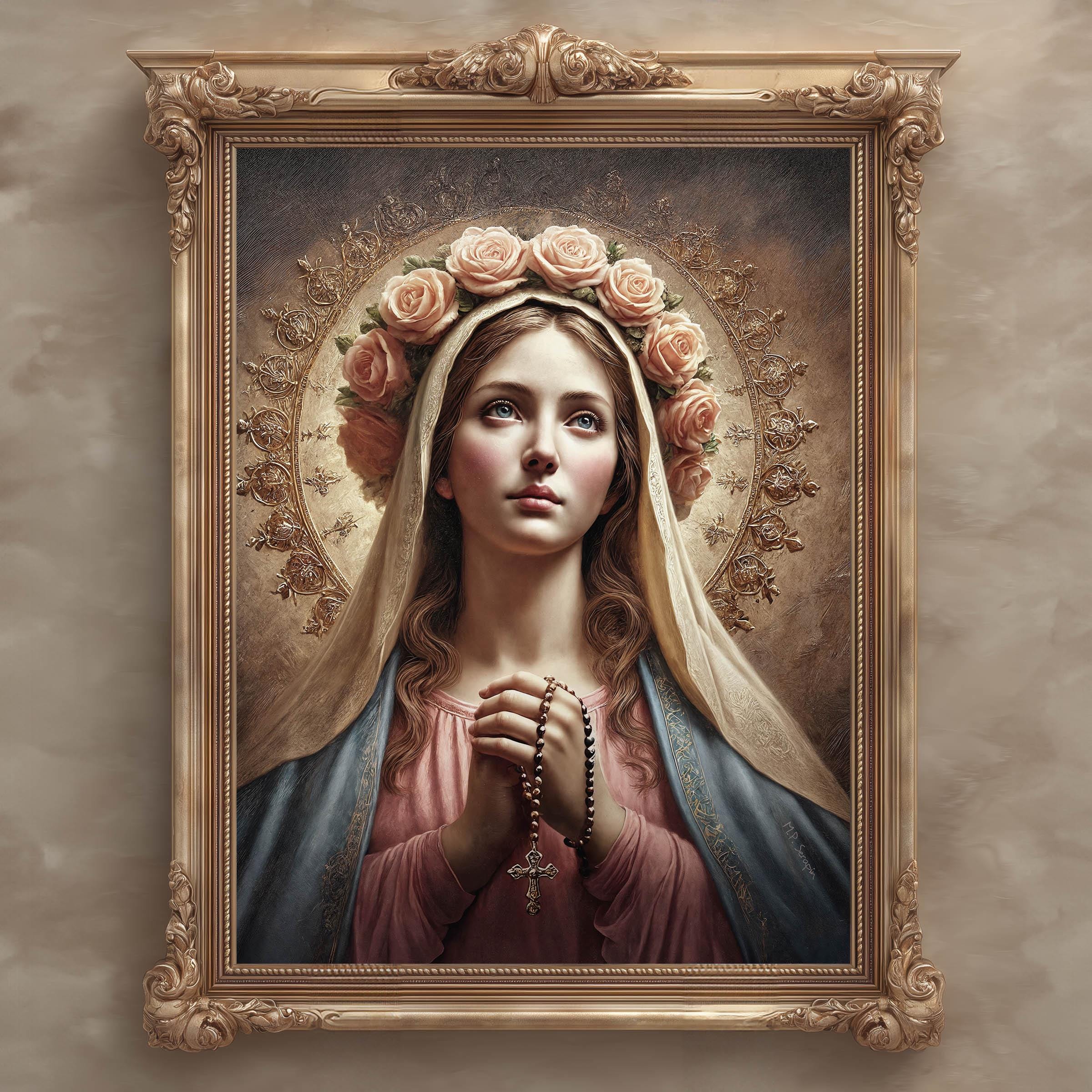 Our Lady of the Holy Rosary - Blessed Virgin Mary, Rosary Beads ...