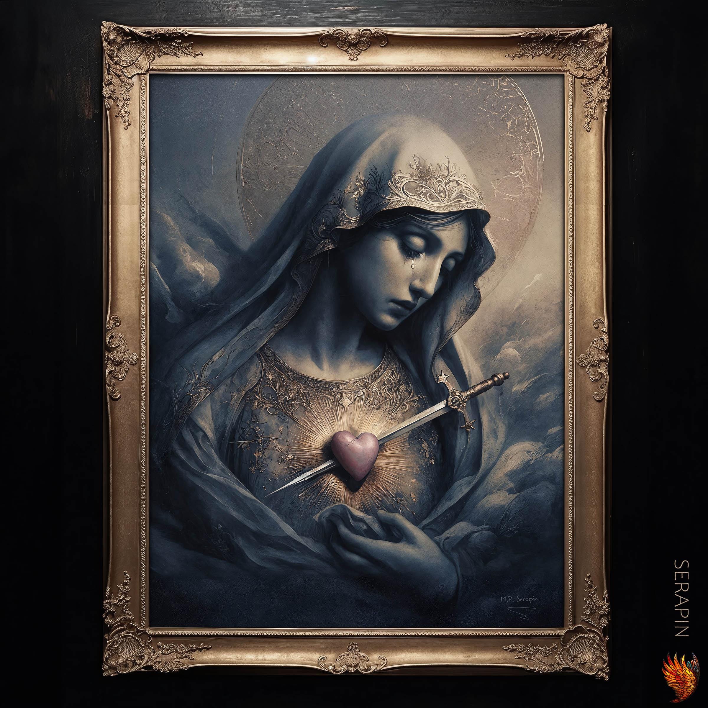 Mater Dolorosa - Our Lady of Sorrows - Blessed Virgin Mary Marian Moody ...