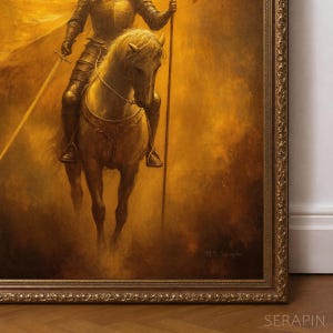 Crusader Knight - Catholic Man Art, Gift for Men, Warrior Manly Father's Day Knight's Templar Fine Art Print #032 image 4