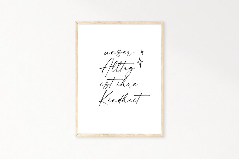 Unser Alltag Ist Ihre Kindheit Unser Alltag Ist Ihre Kindheit Poster A3 A4 Wandbild - Etsy