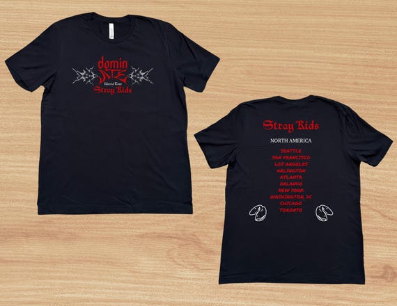 StrayKids dominATE 北米グッズ メンバープリントTシャツ　M Stray Kids dominATE 北米グッズ メンバープリントTシャツM