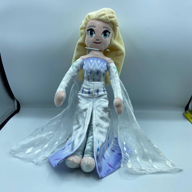 Disney Princess Elsa Frozen Ice Queen Dress Plush Dolls Large Etsy Ireland