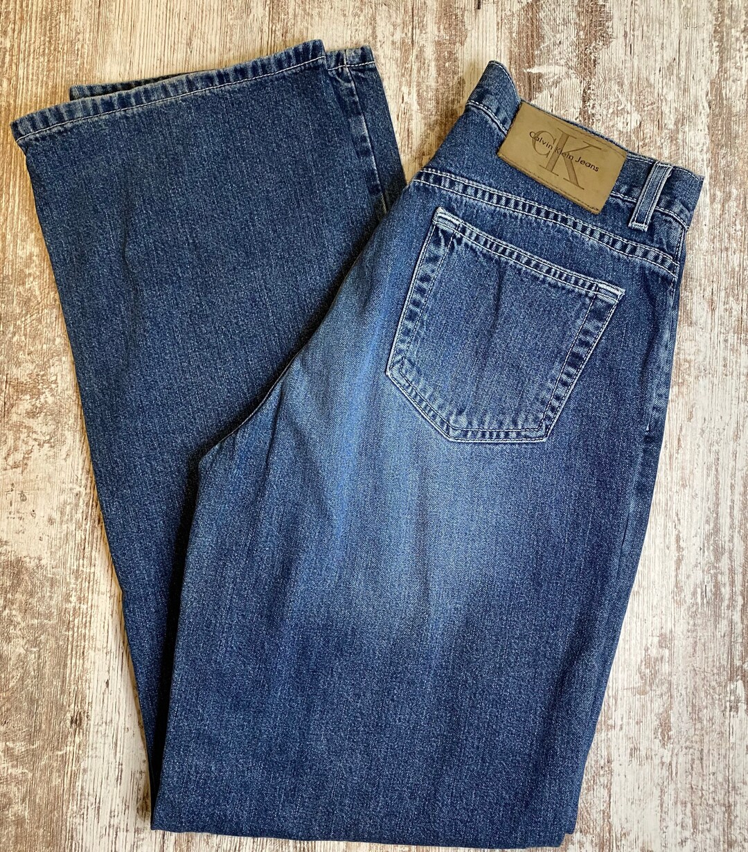 Vintage Wide Leg Calvin Klein Jeans - Etsy