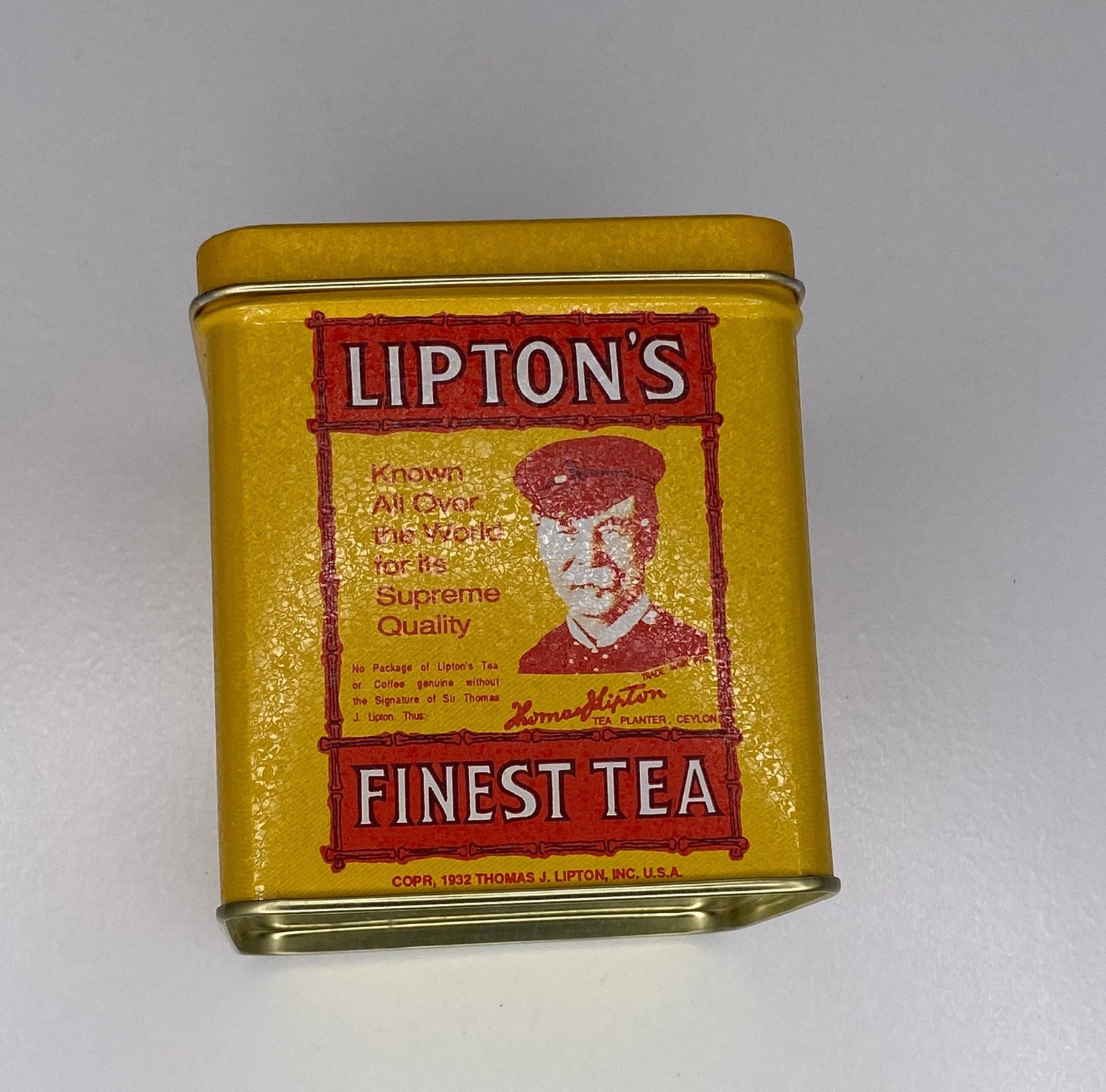 Vintage Lipton Tea Planter Ceylon Tin Canister Box Etsy