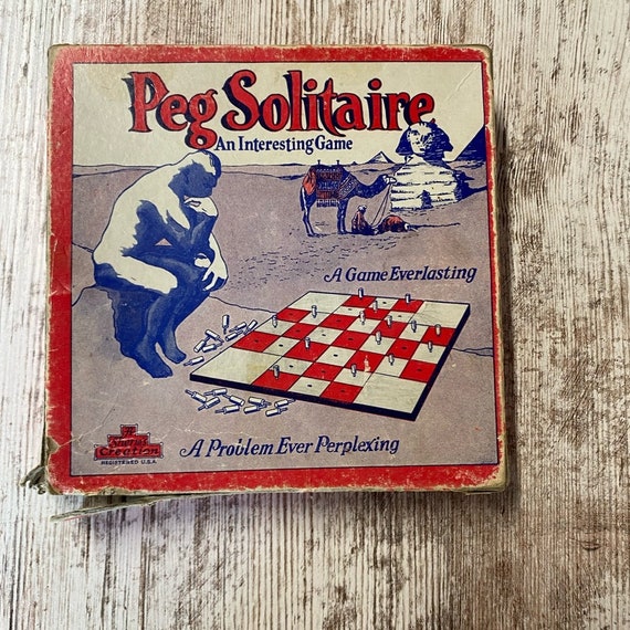 Vintage Peg Solitaire Game - Etsy