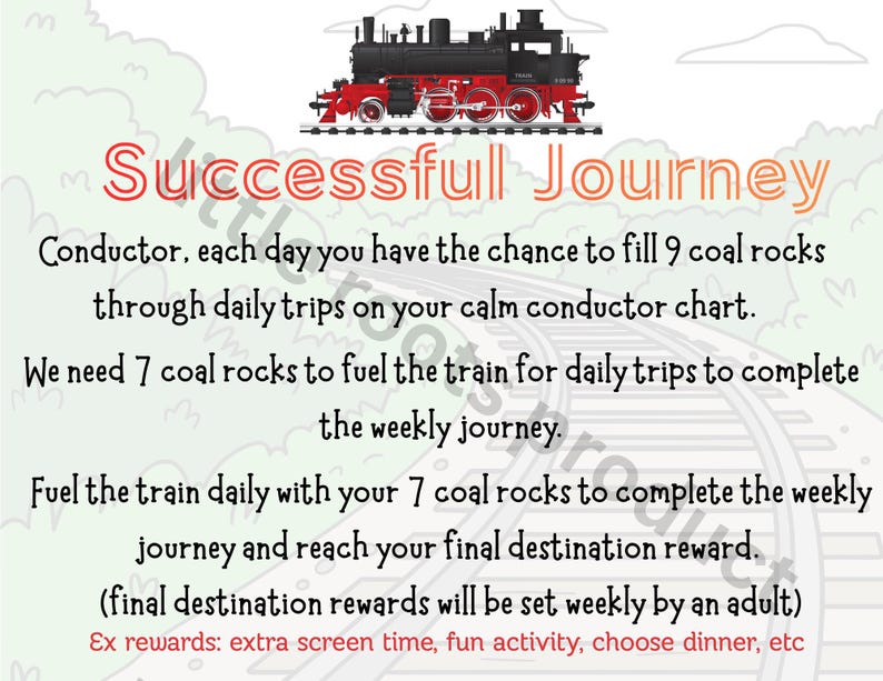 Train Behaviour Sticker Chart Train Behavior Chart for Kids | Calm Conductor Reward Chart | Printable ...