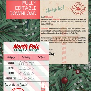 Editable Santa Check-In Letter | Nice List Progress Report (Digital Download)