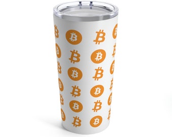 White Bitcoin 20oz Tumbler