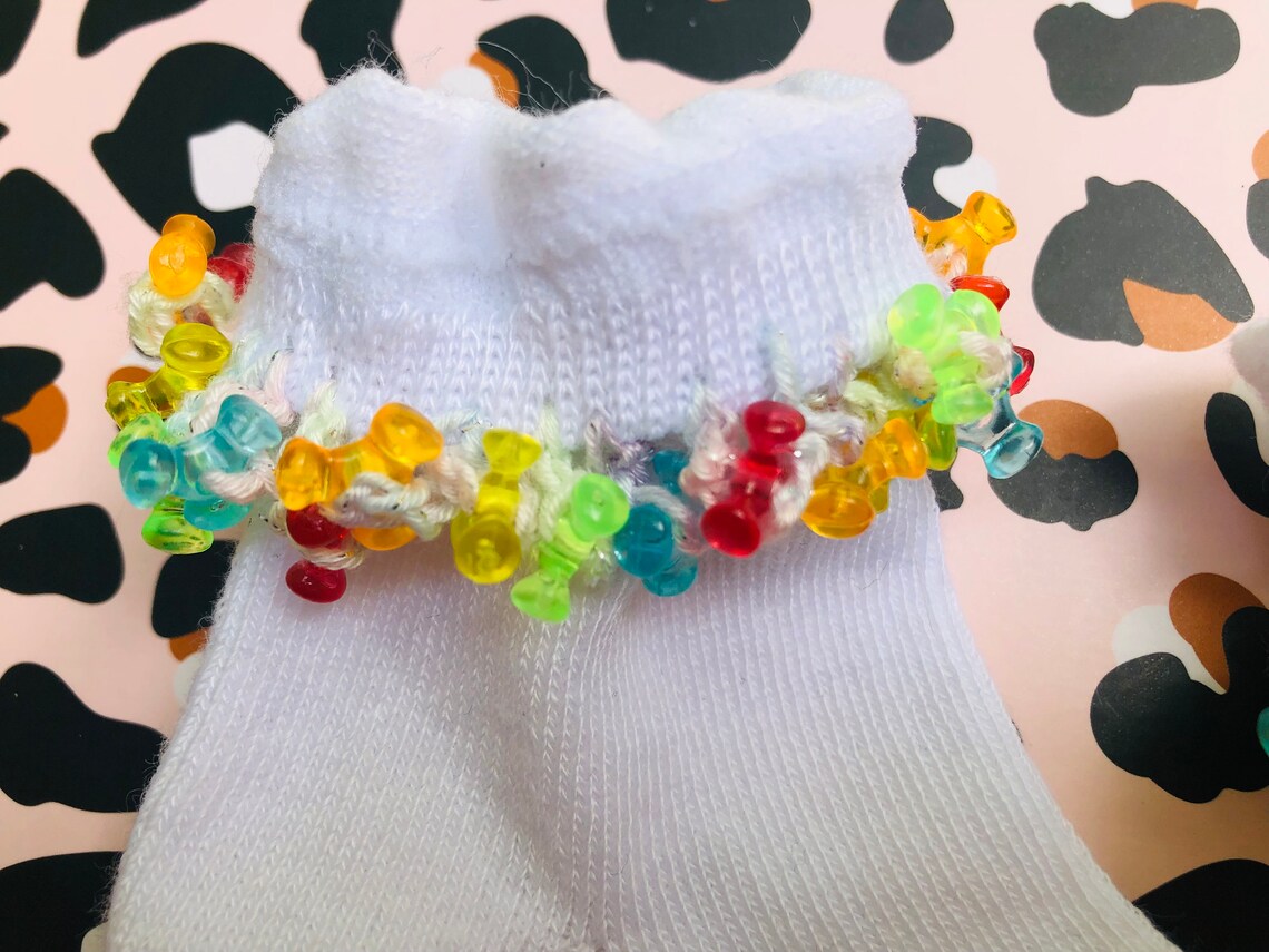 Children's Crochet Bead Socks Etsy