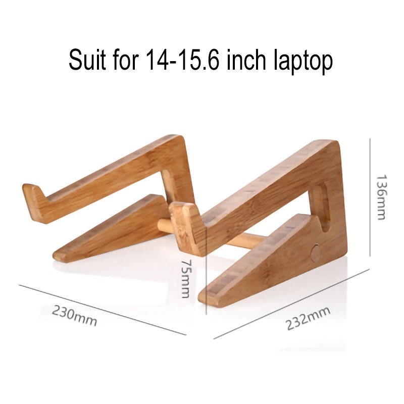 Bamboo Laptop cooling comfortable Stand 15 Inch Etsy